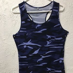 Blue Camo Tank Top